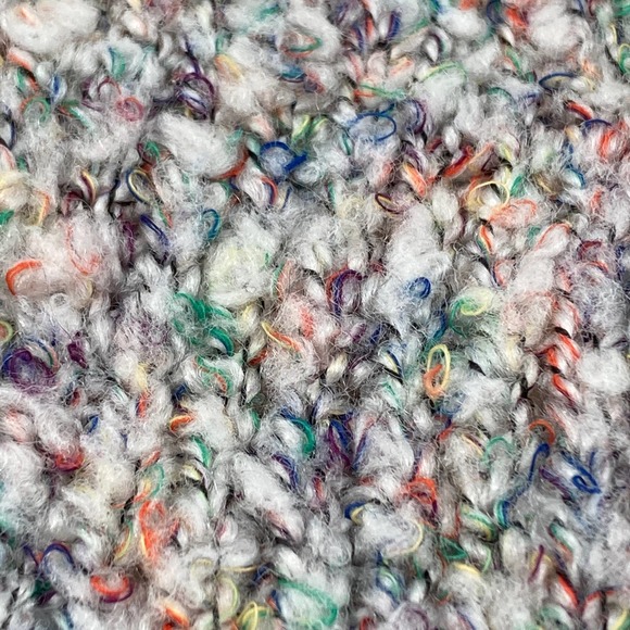 Dressbarn 1X Fuzzy Multicolor Fiber Collared Button-Up Cardigan - Picture 7 of 11